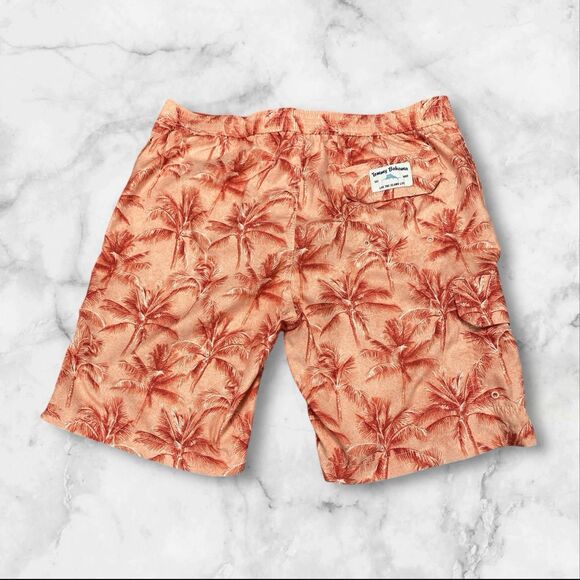 Tommy Bahama Swim Shorts Mens Large Palm Tree Lined Swimmer Beach Surfer - Picture 10 of 16